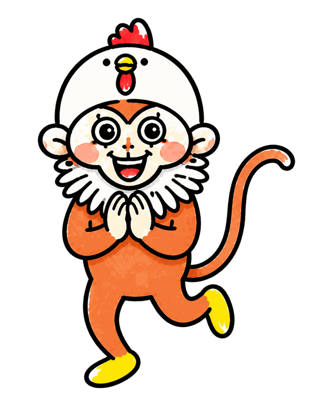 笑顔で拍手する一のキャラクター